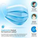 2 x PURE GEM [Pack of 150] Single Use Disposable Blue Face Mask, Soft on Skin, 3-ply Masks Facial Cover with Elastic Earloops Great For Home, Office, School, and Outdoors