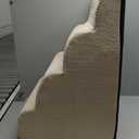 Aodisman Dog Stairs Ramp for Bed and Couch,4 Step Dog Steps for Small Dogs,Pet Stairs with Non-Slip Bottom for Old Cats,Indoor Pet Steps,Comfort,Durable,17.4" H,Beige