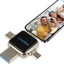 Photo Stick Flash Drive,LONGWIND 512GB USB 3.0 High Speed Thumb Drive,USB Memory Stick Portabl External Easy Backup Photo Storage for Phone/Android/PC/Laptop/Tablet (Silver)