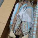 Dream On Me Zodiak Baby Playard, Breathable Mesh Sides, Soft Comfortable Mattress, Quick & Easy to Fold with Travel Carry Bag, Compact Space Saving Design - Coffee/Blue