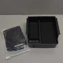 TripleAliners Center Console Organizer Compatible with 2021-2024 Ford Bronco(No for Sport) Accessories Bronco 2/4-Door Center Console Storage Box ABS Material with Leather Trim(V2_Black)Won't Fit 2025