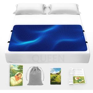 Grounding Mat for Bed Queen  Ultra-Thin 0.5mm Grounding Mat with Adjustable Straps, Eco PU Material, Center Conductive Port and Oriafield Technology for Better Rest and Relaxation (26.8 x 60.2 in)