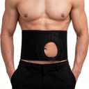 Adjustable Ostomy Belt for Men & Women-Stoma Support Belt with Customizable Opening for Colostomy, Ileostomy & Urostomy Bags,Abdominal Hernia Support Belt Post-Surgery Supplies(M)