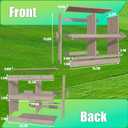 Wooden Nesting Boxes for Chickens Two-Tier Chicken Nesting Box with Swing Perches Floor and Wall Mount Large Laying Eggs Nest Box for Chickens Hens Ducks Poultry (8 Compartments)