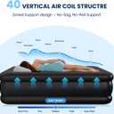 GETFITREST Queen Air Mattress with Built-in Pump, 800 lbs Heavy-Duty Support, 48-Hour Leak Tested, Upgraded 3-Layer Protection PVC, 3-Min Fast Inflation, Portable Air Bed for Home, Guests & Camping