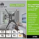 AUDSTER A1760 Full Motion TV Wall Mount, fits Most 22" - 50" Flat & Curved TVs