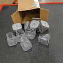 Ansible 24 Pcs Chair Leg Floor Protectors Square, Silicone Felt Furniture Leg Pads Caps Covers for Hardwood Floors (Fit:1-1/16" to 1-5/8") (Clear)