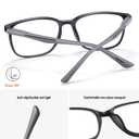 2 x SOCTICK 2 Pack Blue Light Blocking Reading Glasses Men,Anti Eyestrain Lens Lightweight Frame Eyeglasses, Large Wide Readers for Men(+2.0)