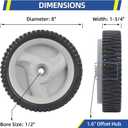GICOOL 583719501 194231X460 Front Drive Wheels, 8 Inch Wheels Fit for Craftsman Husqvarna & HU Self Propelled Lawn Mower, Pack of 2