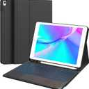 CHESONA for iPad 9th Generation Case with Keyboard, 7 Color Backlit, Multi-Touch Trackpad, Built-in Pencil Holder, 2 Wireless Channels, Flip Stand Keyboard Case for iPad 9th/8th/7th Gen 10.2 Black