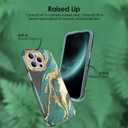 SHEDEER for iPhone 15 Pro MAX Case with Glitter Camera Protector & Screen Protector, Anti-Yellowing Chic Pattern, Shockproof Drop Protection Anti-Scratch Phone Cover 15 Pro MAX 6.7'', Dream Green