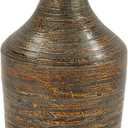 Deco 79 Bamboo Wood Decorative Vase Tall Floor Centerpiece Vase with Lacquer, Vase for Home Decoration 8" x 8" x 23", Dark Brown