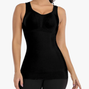 Shapewear Tank Top Tummy Control Vest Top Body Shaper Built in Shelf Bra Shirt, XL