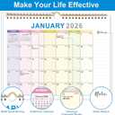 2 x 2026 Wall Calendar 18-Month Planner from January 2026 to June 2027, Stylish Monthly Planner for Home & Office Use