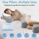 Side Sleeper Pillow for Adults, Ergonomic Memory Foam Pillow with Arm Hole for Neck, Rotator Cuff & Shoulder Pain Relief, Knee Pillow Between Legs, Shoulder Pillow for Left & Right Side Sleeper(Silk)
