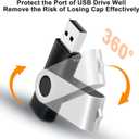 4GB Flash Drive 10 Pack Thumb Drive, USB Flash Drives 2.0 USB Stick for Data Storage Backup, Jump Drive Pen Drive Zip Drive Memory Stick with Indicator, Swivel Bulk USB Storage Flash Drive, Black