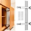 Lateral Opening Door Hinge Set 180° Parallel Opening Cabinet Wardrobe Door Sliding Load-Bearing 15.4lb Heavy Duty Hinge