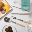 Gibson Home Barbeque Plus 3 Piece BBQ Tools W/Rubberwood Handles