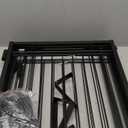 Metal Free Standing Dog Gate with Cat Door for Indoor/Outdoor,80" Extra Wide Foldable Pet Gate,32" Tall Foldable Indoor Dog Fence for Large Openings Stairs,Deck,Yard,Doorways (4 Panels, Black)