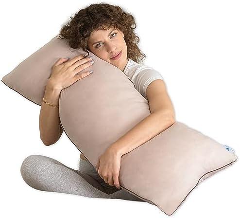 Pharmedoc Body Pillow, Pregnancy Pillows, Side Sleeper Pillow, Long, Memory Foam Pillow, Mocha
