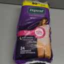 Depend Night Defense Adult Diapers, Incontinence & Postpartum Bladder Leak Underwear for Women, Disposable, Overnight, Medium, Blush, 24 Count