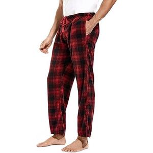 DG Hill 1Pack or 3Pack Mens PJ Pajama Pants Bottoms Fleece Lounge Pants Sleepwear Plaid PJs with Pockets Microfleece XL