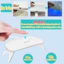 Kepma UV LED Nail Dryer Mini lamp Portable Curing Light for Gel Nail Polish,6w(White)