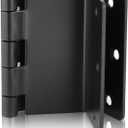 Haidms 12 Pack Offset Hinges Black Expandable Door Hinges 3.5 Inch Heavy Duty Full Mortise Door Hinges with 1/4'' Radius Corner