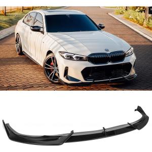 Front Lip Compatible with 2023-2025 BMW G20 LCI 3-Series 330i 330e M340i (M-Sport Only), Performance Bumper Air Dam Lower Chin Splitter Protection Body Kit (Glossy Black)