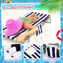 Mindsoft 1 Pcs Cover for Tanning Chair Lounge Chair Towel Cover Microfiber Chaise Lounge Towel with Face Hole and 3 Pocket for Sunbathing Outdoor Beach Pool Summer, 75.6 x 24.4 Inch (Blue)
