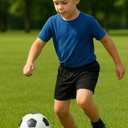Just 4 Kicks Kids Soccer Shorts - 2026 Fit Update (See Size Chart: Shorts Run One Size Large) Youth Sizes (Black, XL)