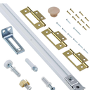 Bifold Door Hardware Kit, 30-Inch Bi-fold Closet Door Track Kit Bifold Closet Door Hardware Kit Folding Door Hardware Repair Replacement Tool Kit