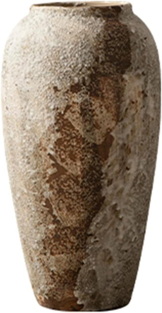TADIBU Ceramic Vase - 20/29/34CM Tall Flower Vase, Home Garden Plant Container Vintage Rustic Decorative Vases (Size:17 * 17 * 34CM,Color:A) TADIBU Ceramic Vase - 20/29/34CM Tall Flower Vase, Home Garden Plant Container Vintage Rustic Decorative Vases (Size:17 * 17 * 34CM,Color:A)