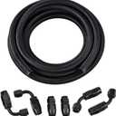 EVIL ENERGY 10AN Fuel Line Kit, Only 4AN Braided Nylon Fuel Hose CPE 10FT Black