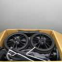 Wagon Stroller for 2 Kids & Cargo-Push-Pull Double Baby Wagon Lightweight Travel Folding Stroller for Toddler with 5-Point Harness, Adjustable Handle Bar and Canopy, Tray Table, Cup Holder(Light Grey)