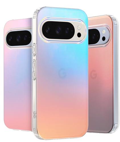 LONLI Hue Case for Google Pixel 10 & Pixel 10 Pro - Fluorescent Holographic Iridescent Phone Case - [Raised Camera Frame] - Cute and Unique Phone Cover for Girls and Women