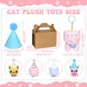 60 Pcs Adopt A Cat Party Favors Include 20 Mini Stuffed Kittens 20 Foldable Kraft Boxes 20 Birthday Hats Cat Party Favors Mini Plush Stuffed Animals for Adopt A Kitty Cat Party Supplies Gifts