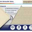 Windscreen4less 18' x 18' Sun Shade Sail Rectangle Outdoor Canopy Cover UV Block for Backyard Porch Pergola Deck Garden Patio (Beige)