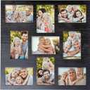 Collage Picture Frames 4x6, 4x6 Picture Frames Collage for Wall Decor Set of 9, Multi Family Photo for Gallery Decor, Hanging Display,Tabletop Stand for Living Room (Black)