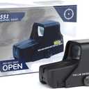 551/552/553/558 Holographic Red Green Dot Reflex Sights Metal Scopes with QD Quick Release Detach Rail Base Mount AdapterClear Dot Reticle Adjustable Brightness FucntionFits for 20mm Picatinny Rail