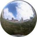 Lily's Home 12 Inch Stainless Steel Gazing Globe Mirror Ball, Colorful and Shiny Addition to Any Garden or Home, Ideal As a Housewarming Gift, Silver