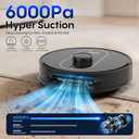 Robot Vacuum and Mop Combo, 6000Pa Robotic Vacuum with Mapping, Self-Emptying Station for 90 Days Hands-Free, LiDAR Navigation, Wi-Fi/App/Alexa Voice Control, for Carpets & Hard Floors