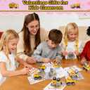Valentines Day Gifts for Kids, 24Pack Construction Vehicles Toys Valentines Cards Bulk Valentine Exchange Cards Novelty Toys for Boys Girls Toddlers Class Classroom School Party Favor