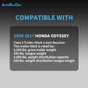 Class 3 Trailer Hitch, 2-Inch Receiver, Compatible with Honda Odyssey 1999 2000 2001 2002 2003 2004 2005 2006 2007 2008 2009 2010 2011 2012 2013 2014 2015 2016 2017