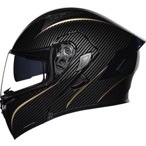 Motorcycle Helmet, Helmet with Bluetooth Headphones, Includes Mask and Gloves, Breathable and Comfortable, Durable Shell, Dot/ECE Approved, Suitable for Adults, Women and Men, XL, Black 