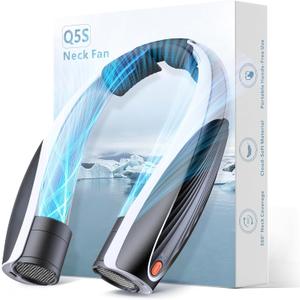 Portable Neck Fan, Max 20H, Rechargeable Personal Fan with 6000mAh Battery, 360 Cooling, 6 Speeds Hands-Free Wearable Fan, Gifts for Men, Women, Travel, World Cup, Outdoor