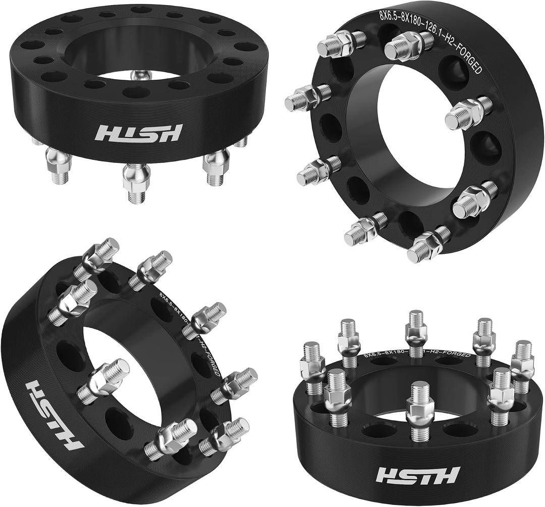 HISH 2" 8 Lug Wheel Spacers 8x6.5 to 8x180mm Fits for 2001-2003 Chevrolet Silverado 1500 HD, 1997-2014 Chevy Express 2500 3500, 6061-T6 Aluminum Alloy, Package of 4