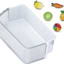 Rimous DA97-12657A Refrigerator Door Shelf Replacement (LEFT Side) for Samsung RF262BEAESR RF261BEAESR RF260BEAESG RF260BEAESR Refrigerator Door Bin Parts with Cute Decorative Refrigerator Magnets