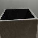 Chenille Cover Steel Frame Ottoman with 48L Storage,17.7" x 17.7" x 17.7" Square Linen Storage Ottoman Stool Cube with Legs,for Dorm Livingroom Gray UASND641G