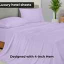 Royale Linens 2 Pack Bulk Flat Sheet Set - Top Sheets - Soft 1800 Microfiber - Wrinkle & Stain Resistant - for Hotel, Massage Table, Hospital, Dorm - Queen Flat Sheet Sold Separately (Queen, Lavender)
